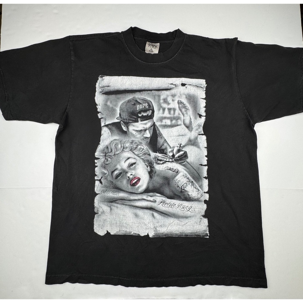 Shaka‎ Wear Marilyn Monroe XL Cotton Streetwear Tattoo Graphic Heavyweight Shirt